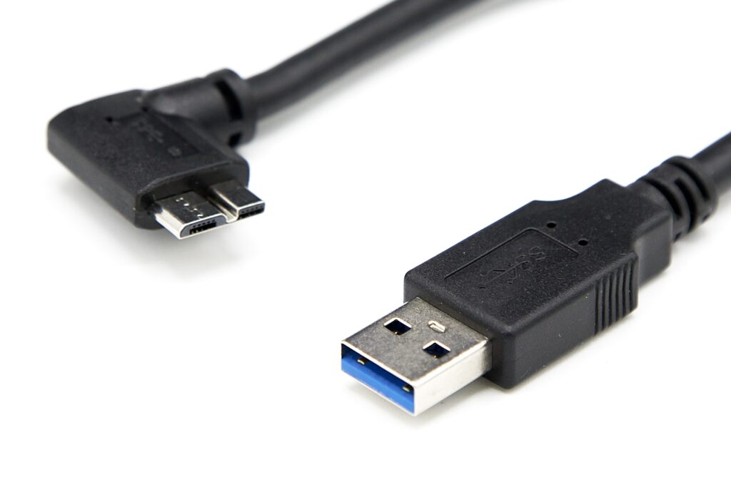 Angled Micro USB 3.0 Cable